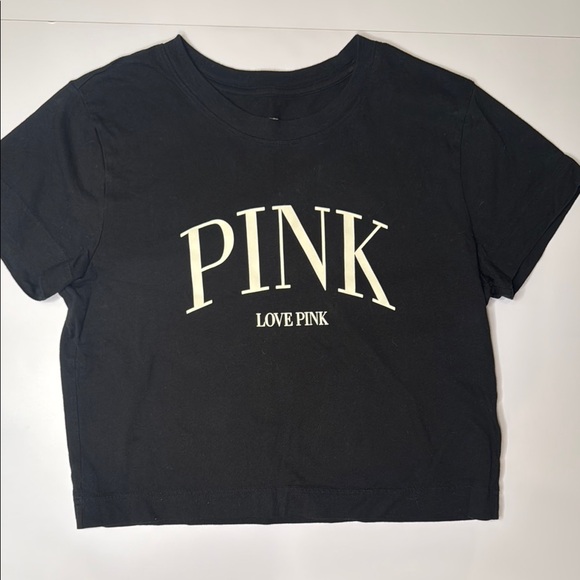 PINK Victoria's Secret Tops - PINK Victoria's Secret Black Short Sleeve Tee Casual Cotton NWOT